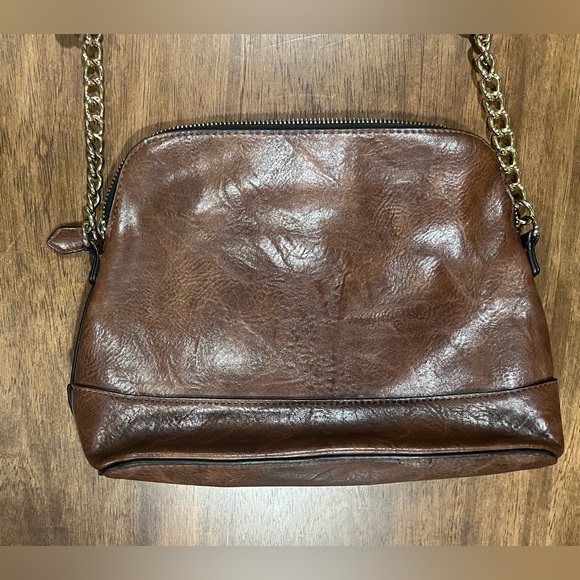 Steve Madden Girl Brown Crossbody Bag with Chain Detail - Picture 4 of 7